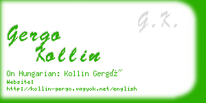 gergo kollin business card